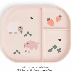 Esslern-Teller mit Unterteilung Foodie - Tiny Farm - Powder