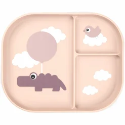 Esslern-Teller mit Unterteilung Foodie - Happy Clouds - Powder