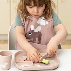 Esslern-Teller mit Unterteilung Foodie - Happy Clouds - Powder