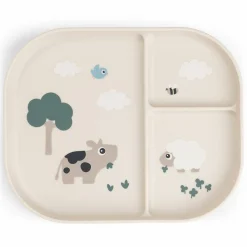 Esslern-Teller mit Unterteilung Foodie - Tiny Farm - Sand