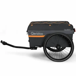 Fahrradlastenanhänger Qubee mit Kupplung Fassungsvermögen 130 Liter Volumen - Grey