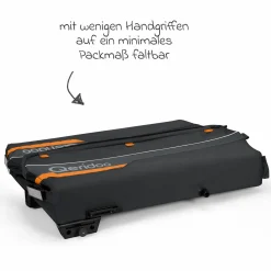 Fahrradlastenanhänger Qubee XL mit Kupplung Fassungsvermögen 220 Liter Volumen - Grey