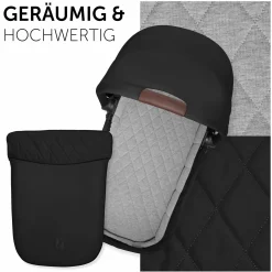 Faltbare Babywanne (Carrycot) für Walk N Care Kinderwagen - Black