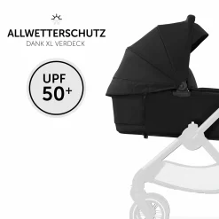 Faltbare Babywanne (Carrycot) für Walk N Care Kinderwagen - Black