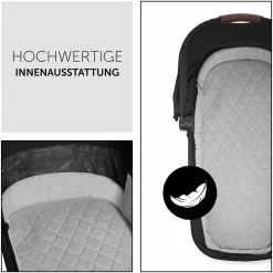 Faltbare Babywanne (Carrycot) für Walk N Care Kinderwagen - Black