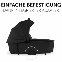 Faltbare Babywanne (Carrycot) für Walk N Care Kinderwagen - Black