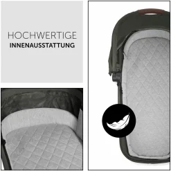 Faltbare Babywanne (Carrycot) für Walk N Care Kinderwagen - Dark Olive