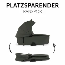 Faltbare Babywanne (Carrycot) für Walk N Care Kinderwagen - Dark Olive