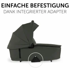 Faltbare Babywanne (Carrycot) für Walk N Care Kinderwagen - Dark Olive