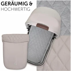 Faltbare Babywanne (Carrycot) für Walk N Care Kinderwagen - Beige