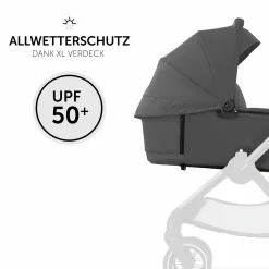Faltbare Babywanne (Carrycot) für Walk N Care Kinderwagen - Dark Grey