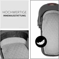 Faltbare Babywanne (Carrycot) für Walk N Care Kinderwagen - Dark Grey
