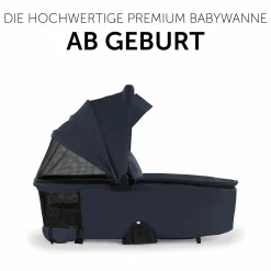 Faltbare Babywanne (Carrycot) für Walk N Care Kinderwagen - Dark Navy Blue