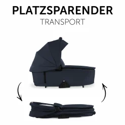 Faltbare Babywanne (Carrycot) für Walk N Care Kinderwagen - Dark Navy Blue