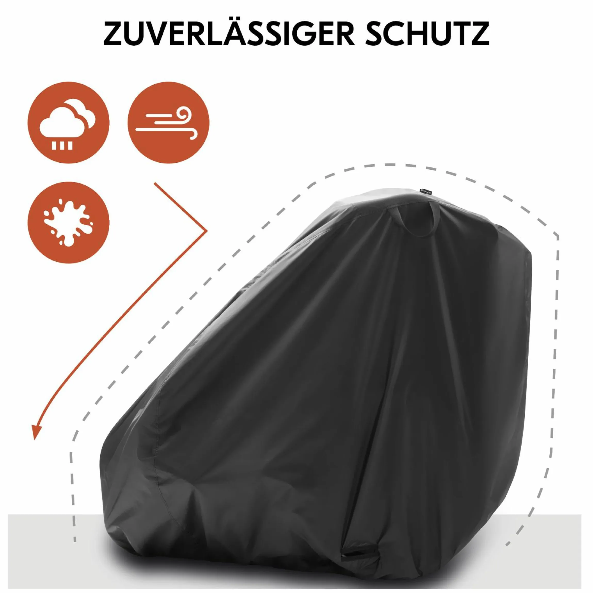 Faltgarage für Fahrradanhänger Bike Trailer Cover - Black