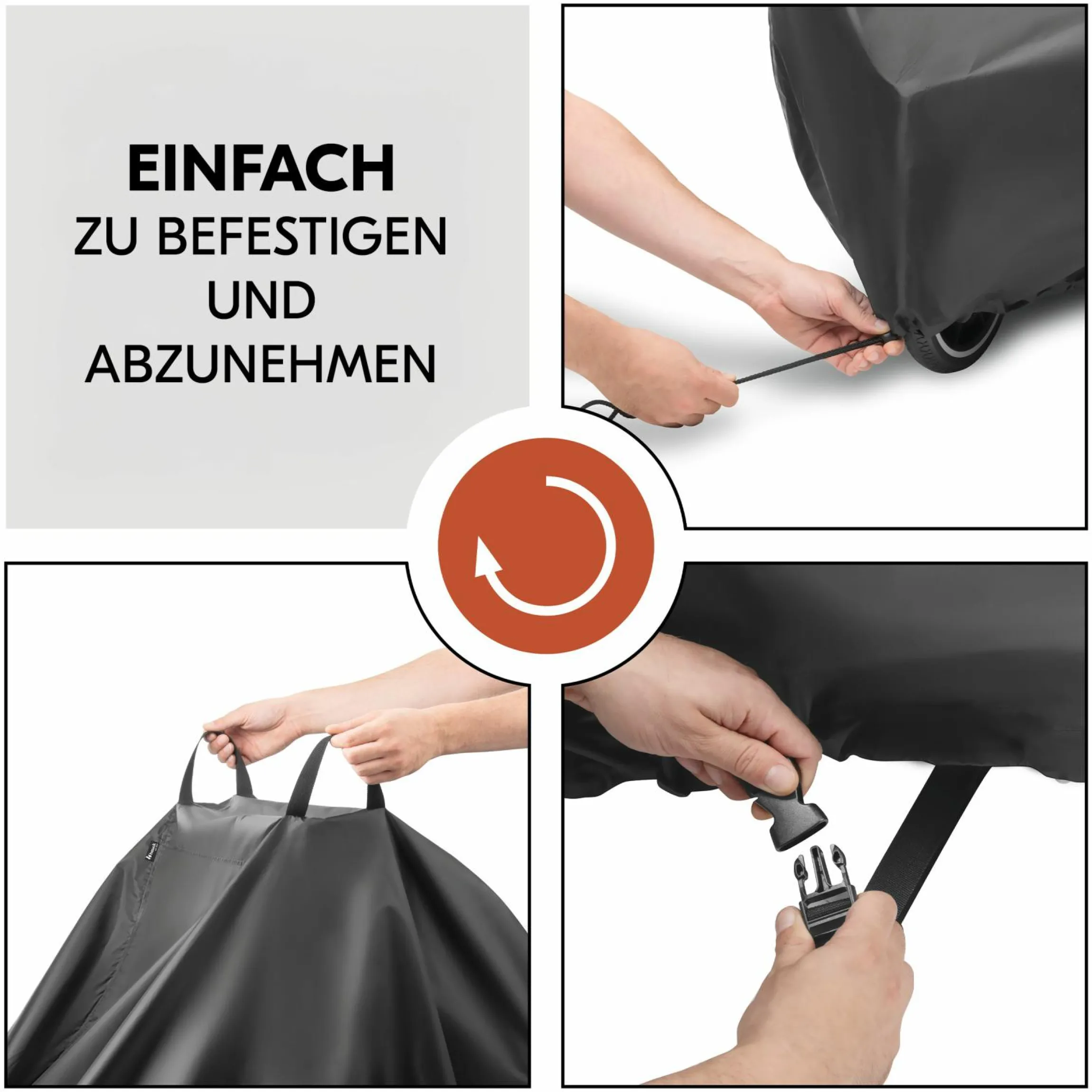 Faltgarage für Fahrradanhänger Bike Trailer Cover - Black