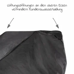 Faltgarage für Qeridoo Fahrradanhänger - Schwarz