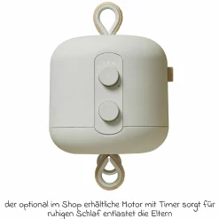 Federwiege Basic ab 5 kg bis 15 kg belastbar mit Bio-Baumwolle inkl. Matratze - Grey
