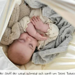 Federwiege Zwillinge Basic ab 5 kg bis 15 kg pro Kind belastbar mit Bio-Baumwolle inkl. Matratze - Natur