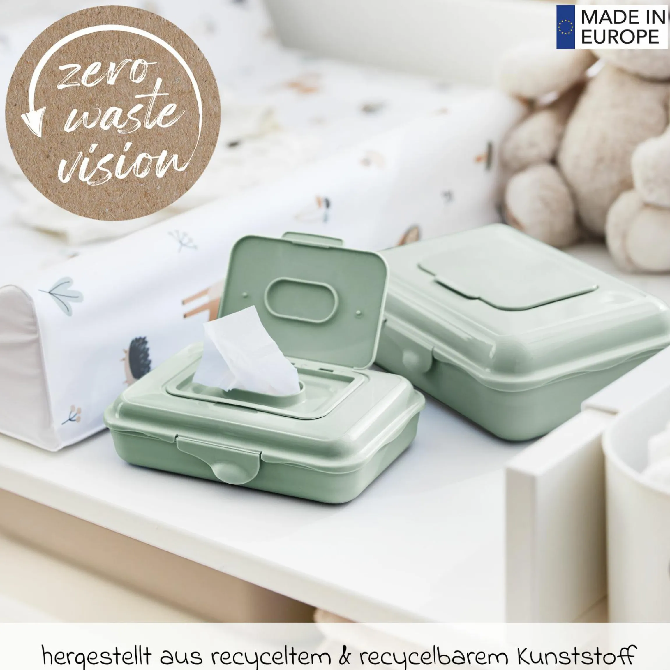 Feuchttücher-Box Tilo - Sage Green
