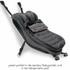 Fleece Fußsack Light für die Babyschale und die Hängematte von Qeridoo - Dungelgrau