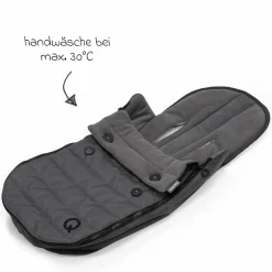 Fleece Fußsack Light für die Babyschale und die Hängematte von Qeridoo - Dungelgrau