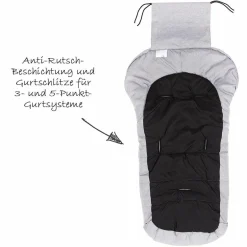 Fleece-Fußsack Askja Big - Melange Hellgrau