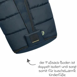 Fleece-Fußsack Benno für Buggy, Sport- und Kinderwagen - Deep Sea