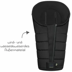Fleece-Fußsack Benno für Buggy, Sport- und Kinderwagen - Black