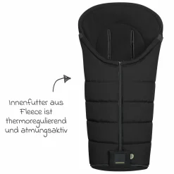 Fleece-Fußsack Benno für Buggy, Sport- und Kinderwagen - Black