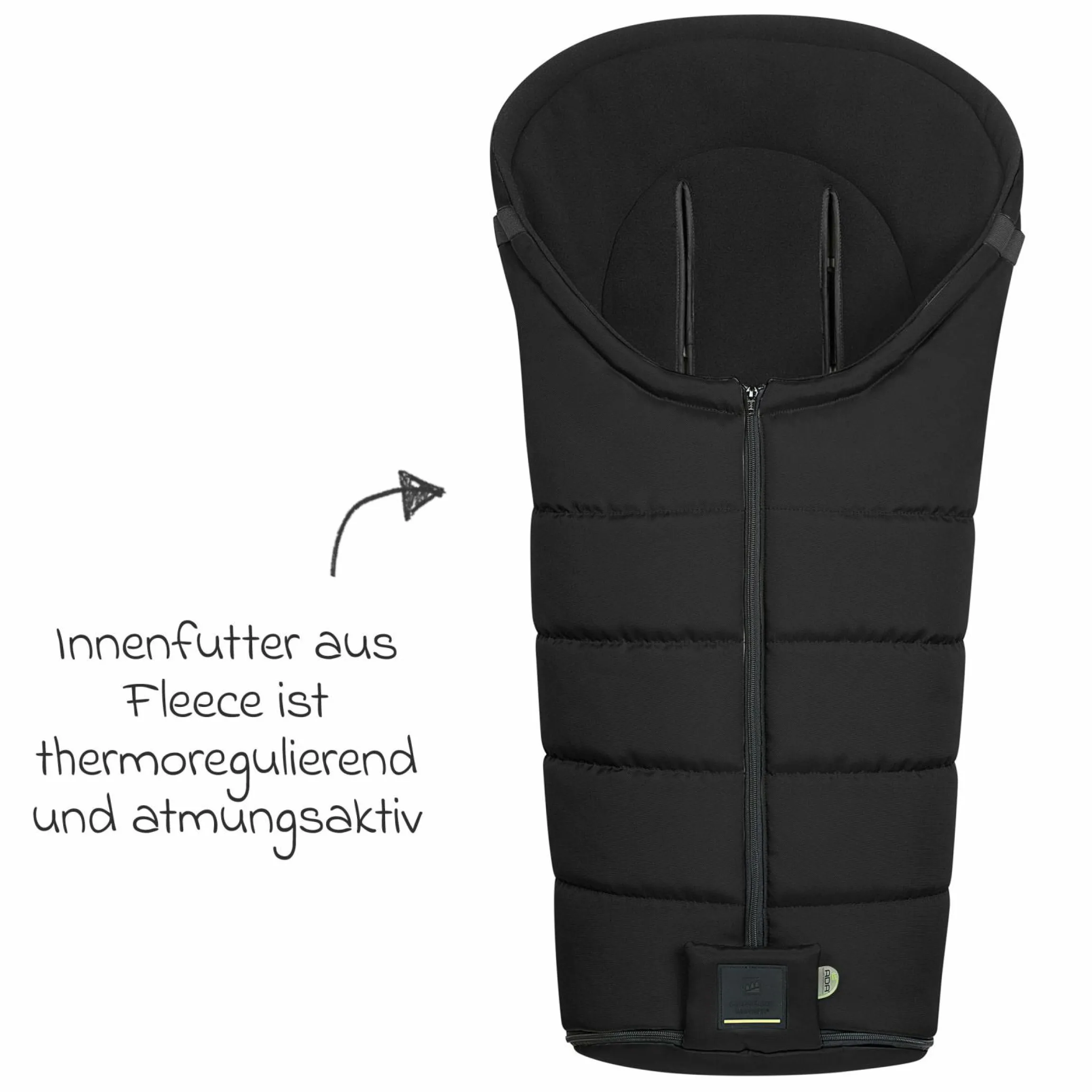 Fleece-Fußsack Benno für Buggy, Sport- und Kinderwagen - Black