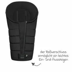 Fleece-Fußsack Benno für Buggy, Sport- und Kinderwagen - Black