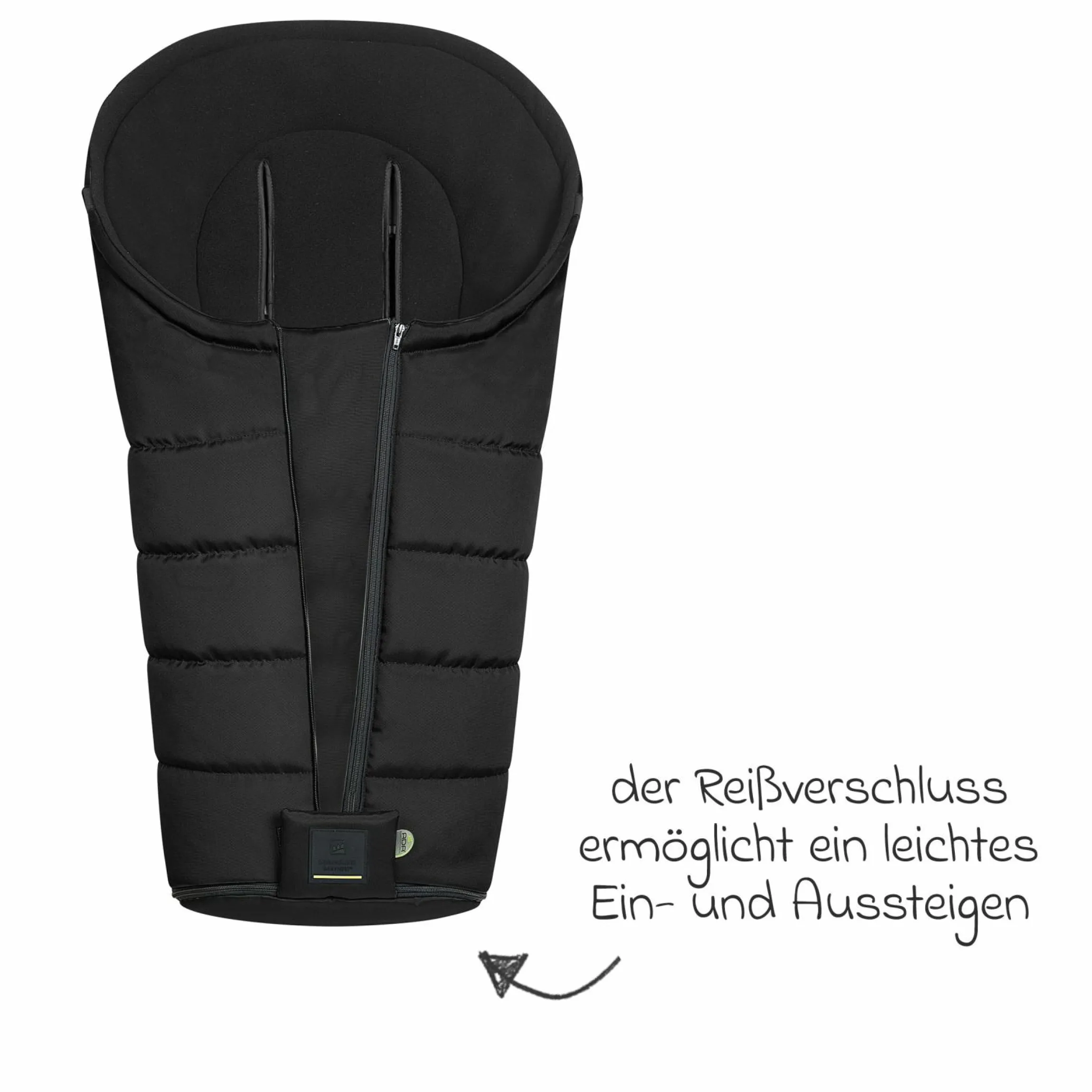 Fleece-Fußsack Benno für Buggy, Sport- und Kinderwagen - Black