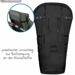 Fleece-Fußsack Benno für Buggy, Sport- und Kinderwagen - Black