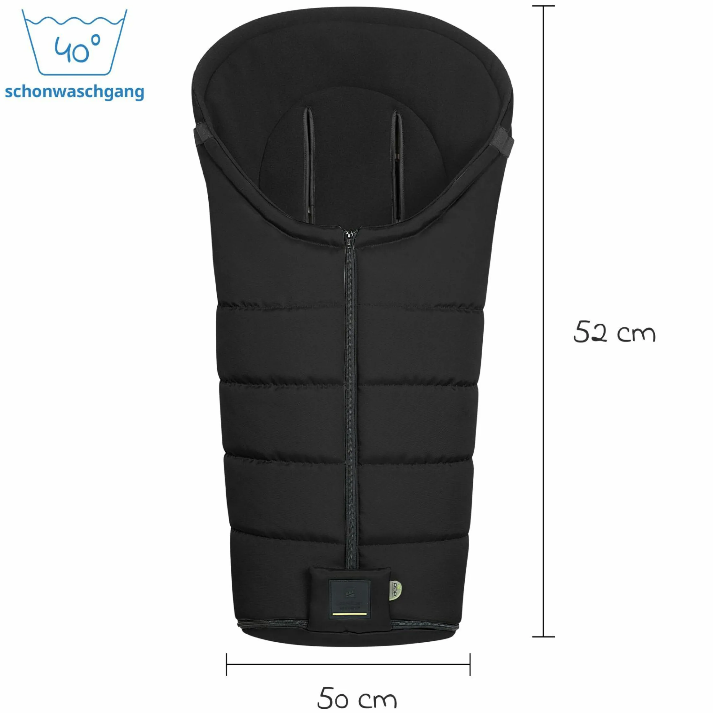 Fleece-Fußsack Benno für Buggy, Sport- und Kinderwagen - Black