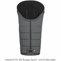 Fleece-Fußsack Benno für Buggy, Sport- und Kinderwagen - Anthrazit