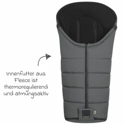 Fleece-Fußsack Benno für Buggy, Sport- und Kinderwagen - Anthrazit