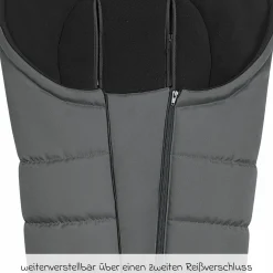 Fleece-Fußsack Benno für Buggy, Sport- und Kinderwagen - Anthrazit