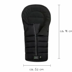 Fleece-Fußsack Carlo für Kinderwagen, Sportwagen & Buggy - Black