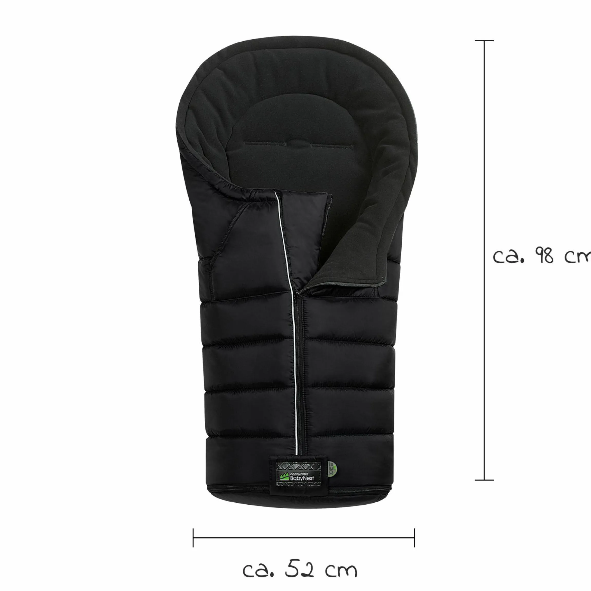 Fleece-Fußsack Carlo für Kinderwagen, Sportwagen & Buggy - Black