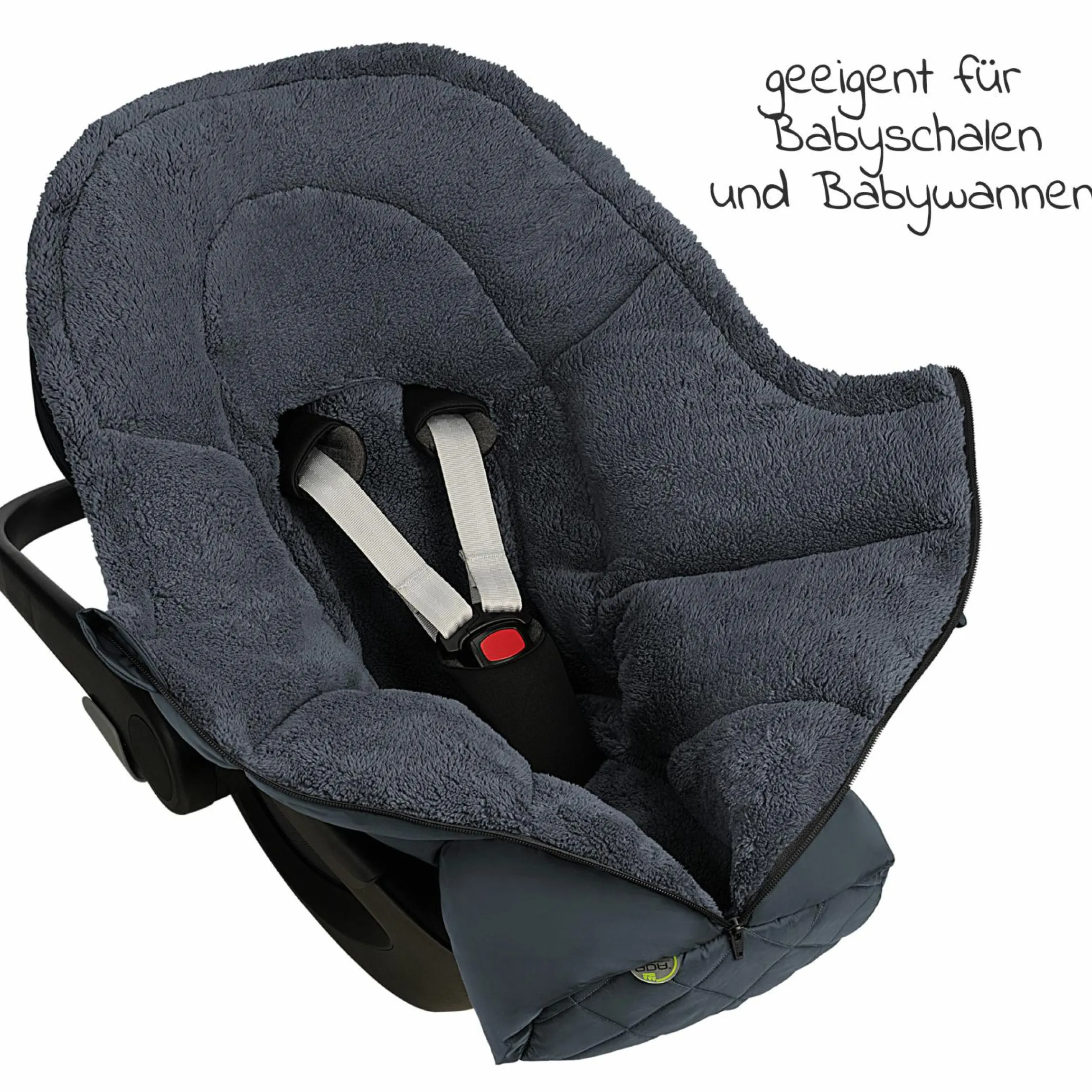 Fleece-Fußsack Gino für Babyschalen & Babywannen - Anthrazit
