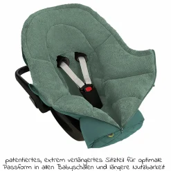 Fleece-Fußsack Gino für Babyschalen & Babywannen - Cosy Green