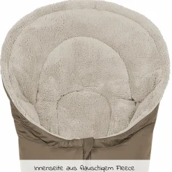 Fleece-Fußsack Gino für Babyschalen & Babywannen - Dark Wood