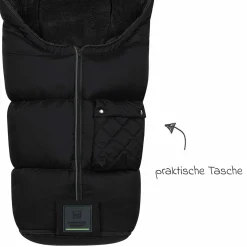 Fleece-Fußsack Gino-cs für Buggy, Sport- und Kinderwagen - Black