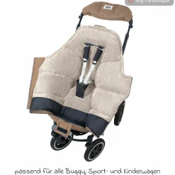 Fleece-Fußsack Gino-cs für Buggy, Sport- und Kinderwagen - Red Orange