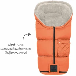 Fleece-Fußsack Gino-cs für Buggy, Sport- und Kinderwagen - Red Orange