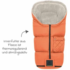 Fleece-Fußsack Gino-cs für Buggy, Sport- und Kinderwagen - Red Orange