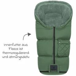 Fleece-Fußsack Gino-cs für Buggy, Sport- und Kinderwagen - Steel Green