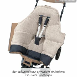 Fleece-Fußsack Gino-cs für Buggy, Sport- und Kinderwagen - Steel Green
