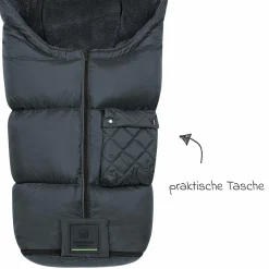 Fleece-Fußsack Gino-cs für Buggy, Sport- und Kinderwagen - Anthrazit